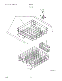 13 - Racks parts for Frigidaire Dishwasher FDB520RHB3B / from AppliancePartsPros.com