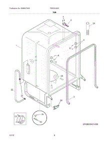 07 - Tub parts for Frigidaire Dishwasher FGBD2432KW1A / from AppliancePartsPros.com