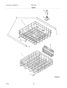 13 - Racks parts for Frigidaire Dishwasher FFBD2405KS1B / from AppliancePartsPros.com