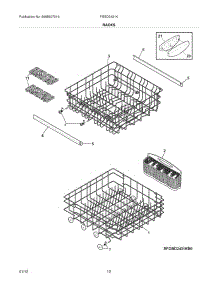 13 - Racks parts for Frigidaire Dishwasher FGBD2431KF1A / from AppliancePartsPros.com