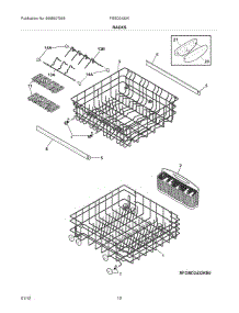 13 - Racks parts for Frigidaire Dishwasher FGBD2432KF1A / from AppliancePartsPros.com