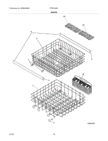 13 - Racks parts for Frigidaire Dishwasher FFBD2409LQ0B / from AppliancePartsPros.com