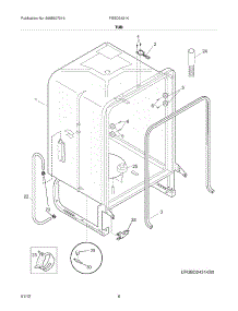 07 - Tub parts for Frigidaire Dishwasher FGBD2431KQ1A / from AppliancePartsPros.com