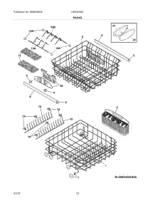 13 - Racks parts for Frigidaire Dishwasher LGBD2432LQ0B / from AppliancePartsPros.com