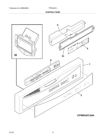 03 - Control Panel parts for Frigidaire Dishwasher FFBD2407LS1C / from AppliancePartsPros.com