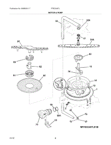 09 - Motor & Pump parts for Frigidaire Dishwasher FFBD2407LB1B / from AppliancePartsPros.com