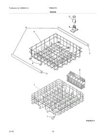 13 - Racks parts for Frigidaire Dishwasher FDB520RHB3A / from AppliancePartsPros.com