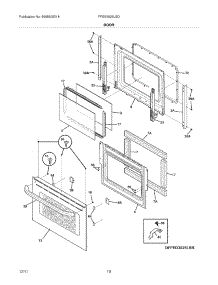 09 - Door parts for Frigidaire Range FFES3025LSD / from AppliancePartsPros.com