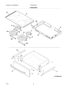 07 - Top / Drawer parts for Frigidaire Range CFES3025LS4 / from AppliancePartsPros.com