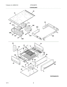 07 - Top / Drawer parts for Frigidaire Range CPES3085KF5 / from AppliancePartsPros.com