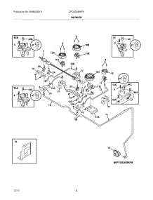 05 - Burner parts for Frigidaire Range CPDS3085KF6 / from AppliancePartsPros.com
