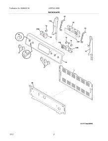 03 - Backguard parts for Frigidaire Range LEEF3021MSB / from AppliancePartsPros.com