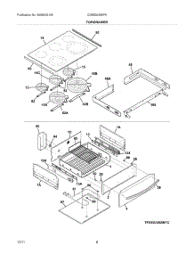 07 - Top / Drawer parts for Frigidaire Range CGES3065KF5 / from AppliancePartsPros.com