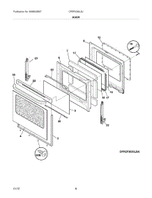 09 - Door parts for Frigidaire Range CFEF3050LSJ / from AppliancePartsPros.com