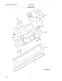 03 - Backguard parts for Frigidaire Range FFGS3025LSE / from AppliancePartsPros.com