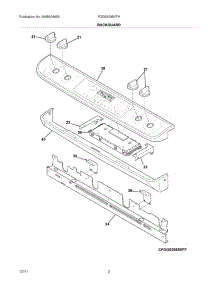 03 - Backguard parts for Frigidaire Range FGGS3065KFH / from AppliancePartsPros.com