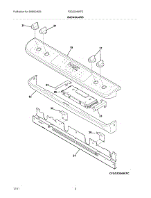 03 - Backguard parts for Frigidaire Range FGGS3045KFE / from AppliancePartsPros.com