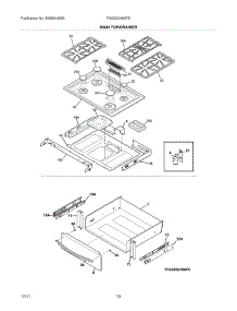 09 - Main Top / Drawer parts for Frigidaire Range FGGS3045KFE / from AppliancePartsPros.com