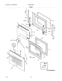 11 - Door parts for Frigidaire Range FGGS3045KFE / from AppliancePartsPros.com