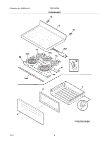 07 - Top / Drawer parts for Frigidaire Range FGEF3032MBA / from AppliancePartsPros.com