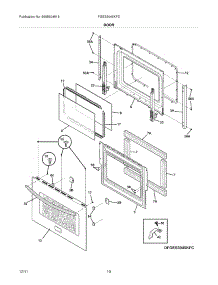 09 - Door parts for Frigidaire Range FGES3045KFD / from AppliancePartsPros.com