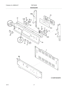 03 - Backguard parts for Frigidaire Range FGEF3032MFA / from AppliancePartsPros.com