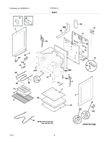 05 - Body parts for Frigidaire Range FFEF3013LWF / from AppliancePartsPros.com