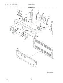 03 - Backguard parts for Frigidaire Range FFEF3043LSH / from AppliancePartsPros.com