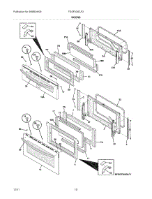 11 - Doors parts for Frigidaire Range FGGF304DLF3 / from AppliancePartsPros.com