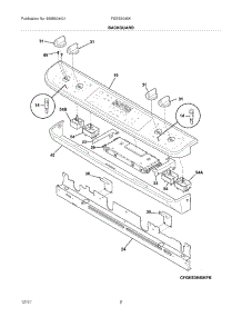 03 - Backguard parts for Frigidaire Range FGES3045KWD / from AppliancePartsPros.com