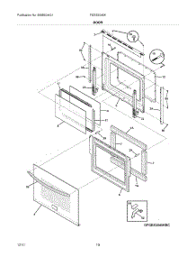 09 - Door parts for Frigidaire Range FGES3045KWD / from AppliancePartsPros.com