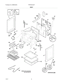 05 - Body parts for Frigidaire Range FFEF3013LMF / from AppliancePartsPros.com
