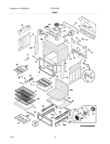05 - Body parts for Frigidaire Range FGES3045KBD / from AppliancePartsPros.com