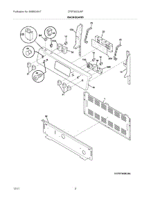 03 - Backguard parts for Frigidaire Range CFEF3020LWF / from AppliancePartsPros.com