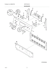 03 - Backguard parts for Frigidaire Range BKEF3048LSH / from AppliancePartsPros.com
