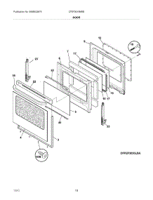 09 - Door parts for Frigidaire Range CFEF3019MSB / from AppliancePartsPros.com