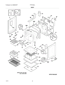 05 - Body parts for Frigidaire Range FFEF3020LBF / from AppliancePartsPros.com