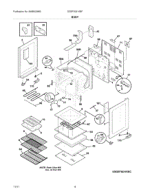 05 - Body parts for Frigidaire Range DGEF3031KBF / from AppliancePartsPros.com