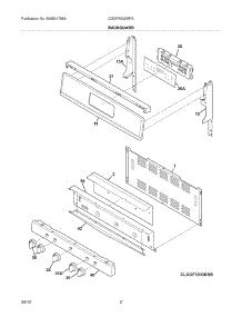 03 - Backguard parts for Frigidaire Range CGGF3032MFA / from AppliancePartsPros.com