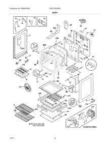 05 - Body parts for Frigidaire Range CGEF3032MFA / from AppliancePartsPros.com