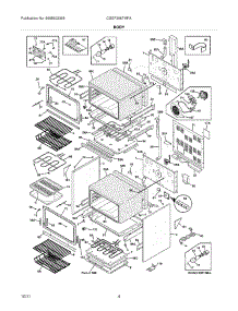 05 - Body parts for Frigidaire Range CGEF306TMFA / from AppliancePartsPros.com