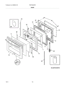 09 - Door parts for Frigidaire Range FGEF3055MFC / from AppliancePartsPros.com