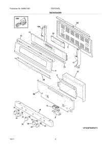 03 - Backguard parts for Frigidaire Range FGGF304DLB2 / from AppliancePartsPros.com