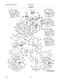 05 - Burner parts for Frigidaire Range FGGF304DLB2 / from AppliancePartsPros.com