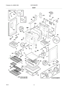 05 - Body parts for Frigidaire Range CGEF3055MFB / from AppliancePartsPros.com