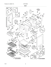 05 - Body parts for Frigidaire Range CGEF3055MWB / from AppliancePartsPros.com