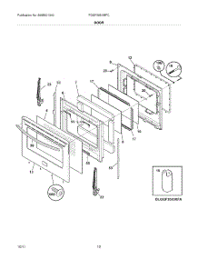 11 - Door parts for Frigidaire Range FGGF3054MFC / from AppliancePartsPros.com