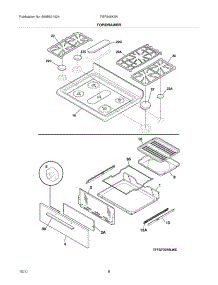 09 - Top / Drawer parts for Frigidaire Range FGF348KSK / from AppliancePartsPros.com