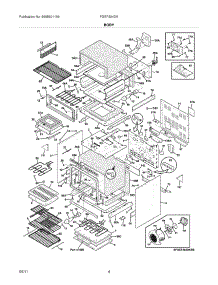 05 - Body parts for Frigidaire Range FGEF304DKBC / from AppliancePartsPros.com