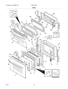 09 - Door parts for Frigidaire Range FGEF304DKBC / from AppliancePartsPros.com